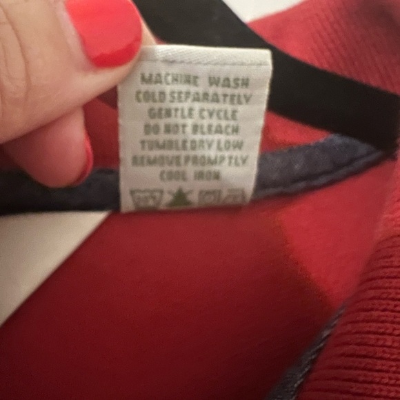 Men’s Orvis Large Red Short Sleeve Polo Shirt American Flag Embroidered- (S107) - Picture 8 of 11